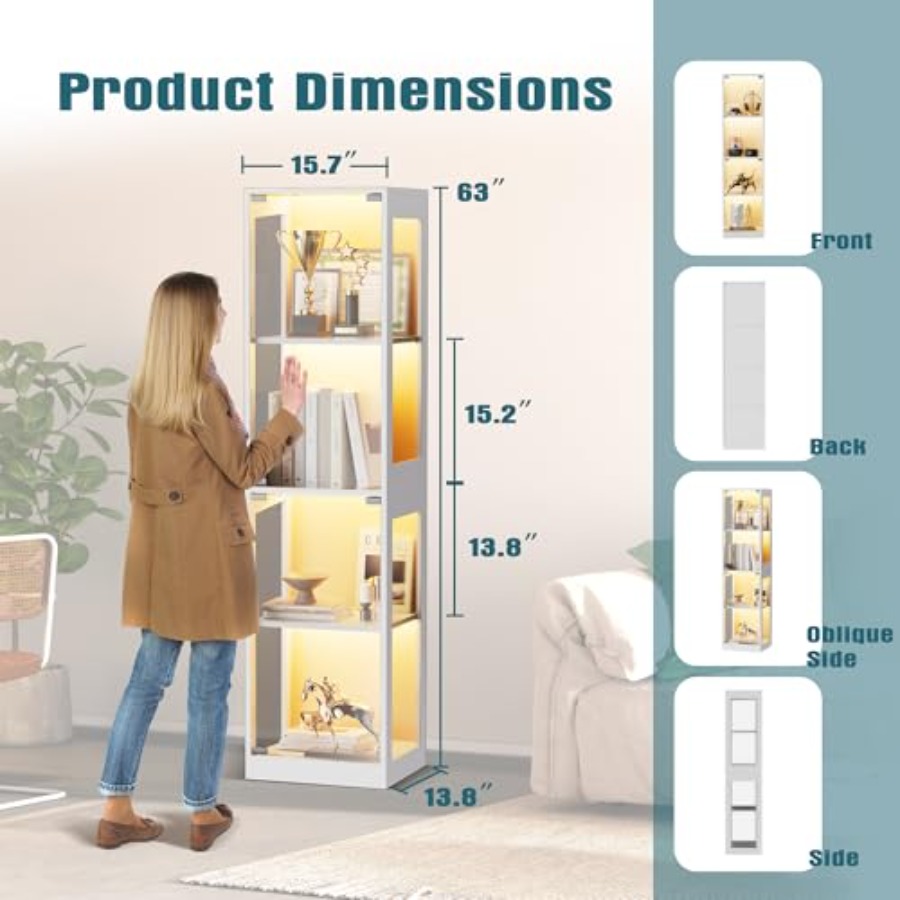 Glass display cabinet with RGB - Collectible & Vintage Dolls For Wedding recension och pris