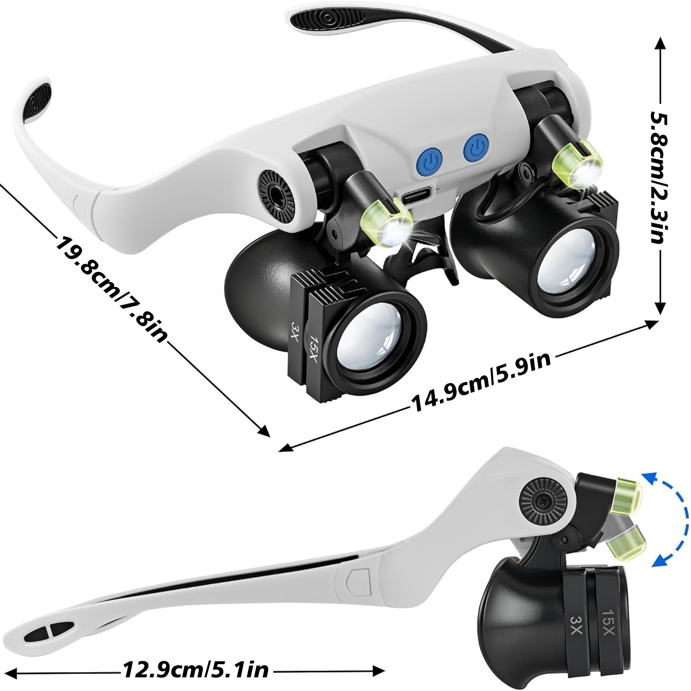Head-mounted LED Magnifying Gl - Darkroom Enlarger Lens recension och pris