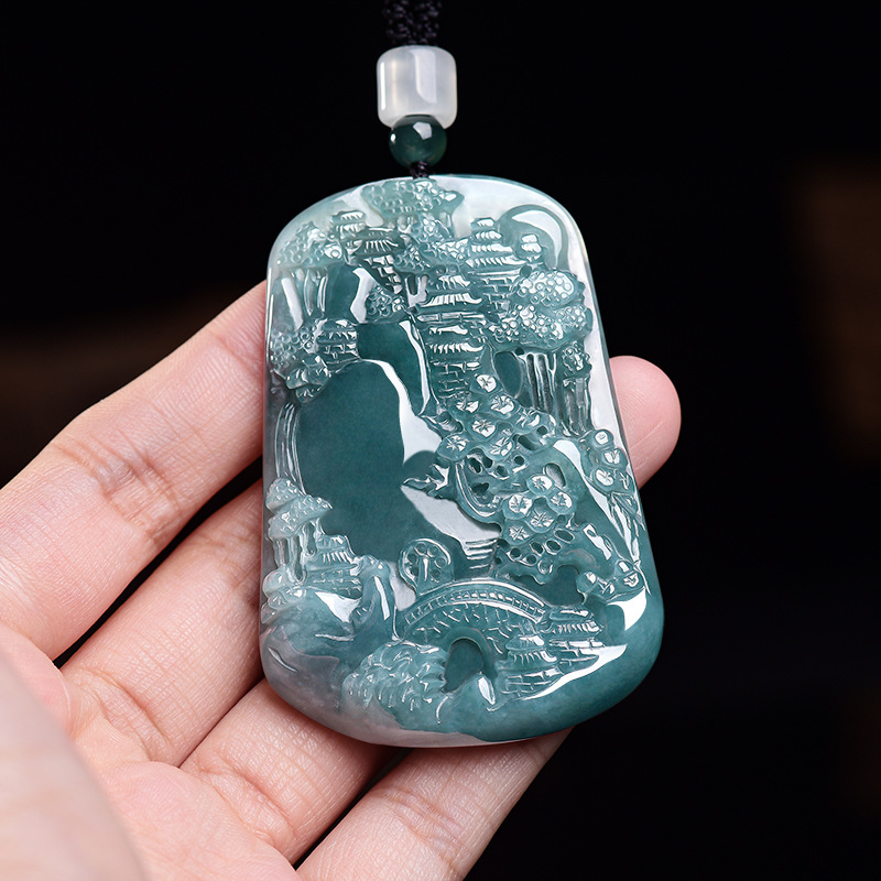 Natural Burmese Jadeite Scener - Vintage Necklace recension och pris