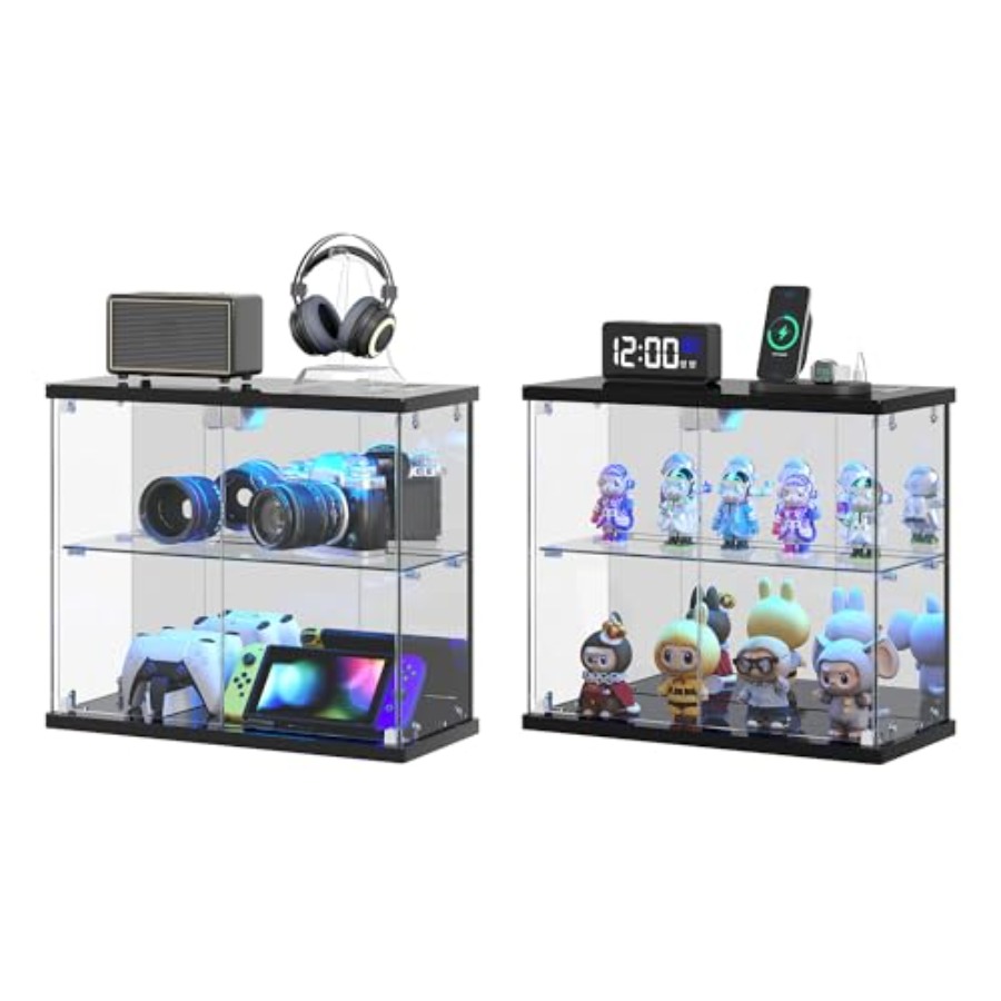 2pc Glass Display Case with LE - Collectible & Vintage Dolls For Wedding recension och pris