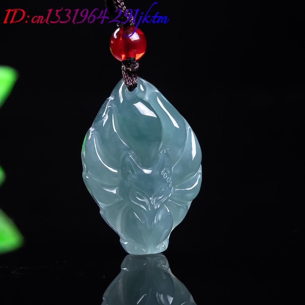 Natural Burmese Jadeite Fox Pe - Vintage Necklace recension och pris