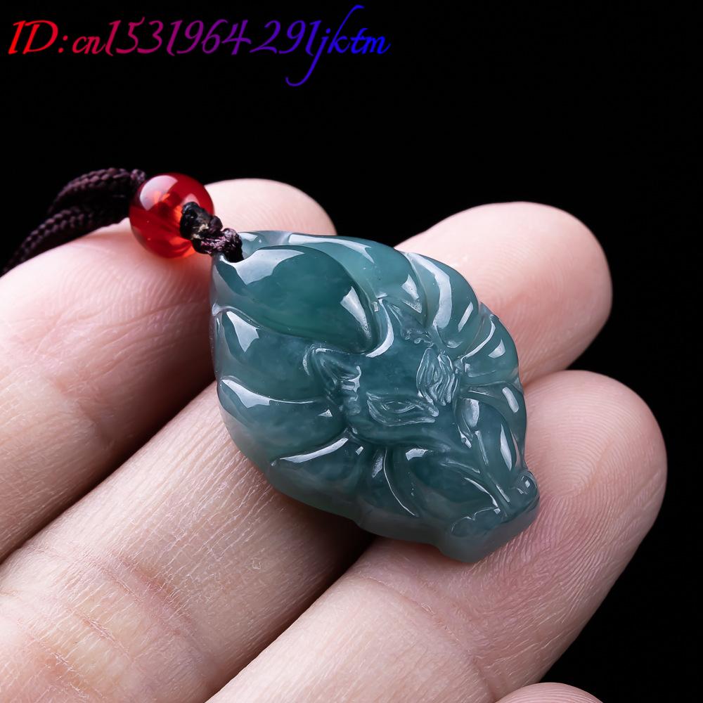 Natural Burmese Jadeite Fox Pe - Vintage Necklace recension och pris