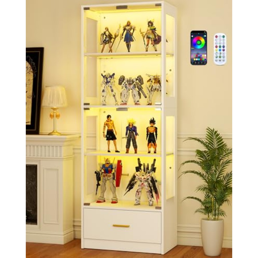 Glass Display Cabinet with Doo - Collectible & Vintage Dolls For Wedding recension och pris