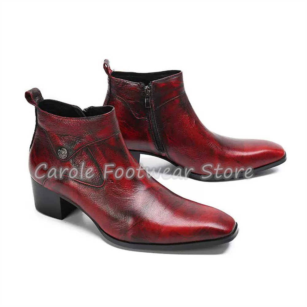 Vintage Square Toe Genuine Lea - Vintage Zipper recension och pris