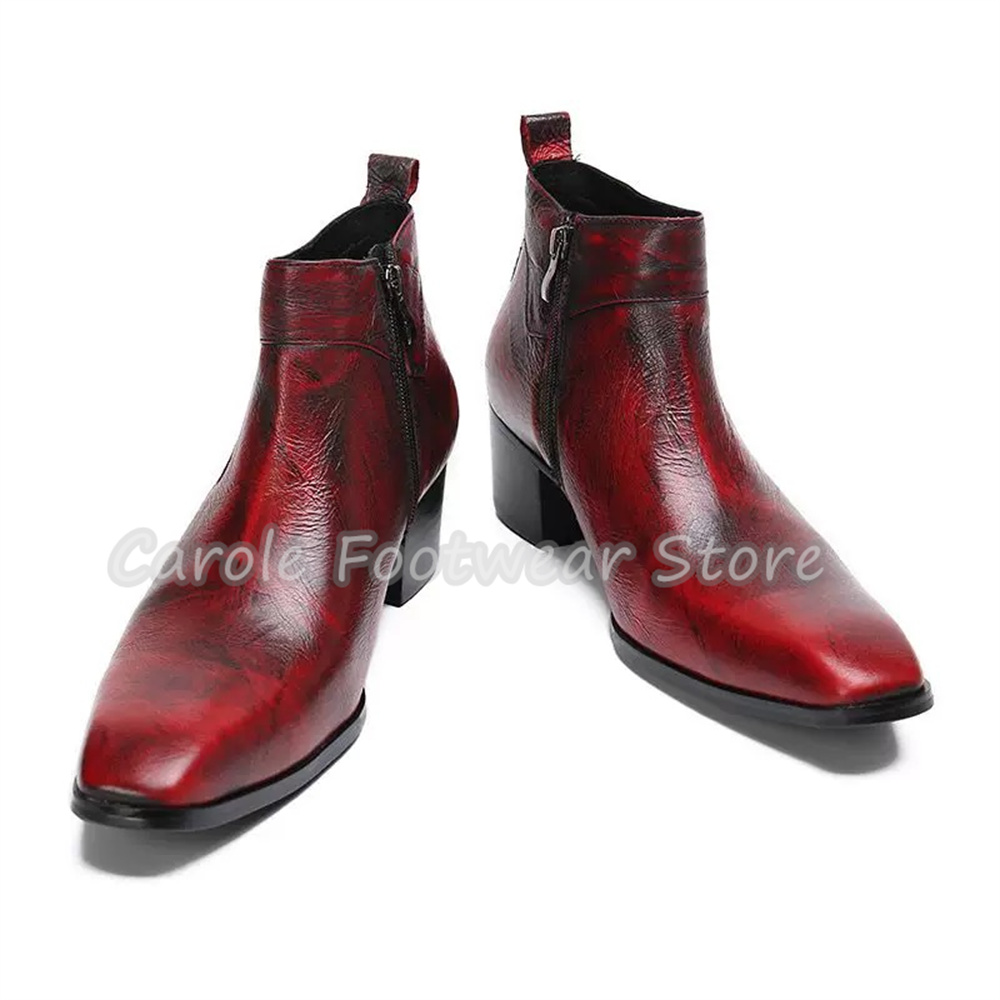 Vintage Square Toe Genuine Lea - Vintage Zipper recension och pris