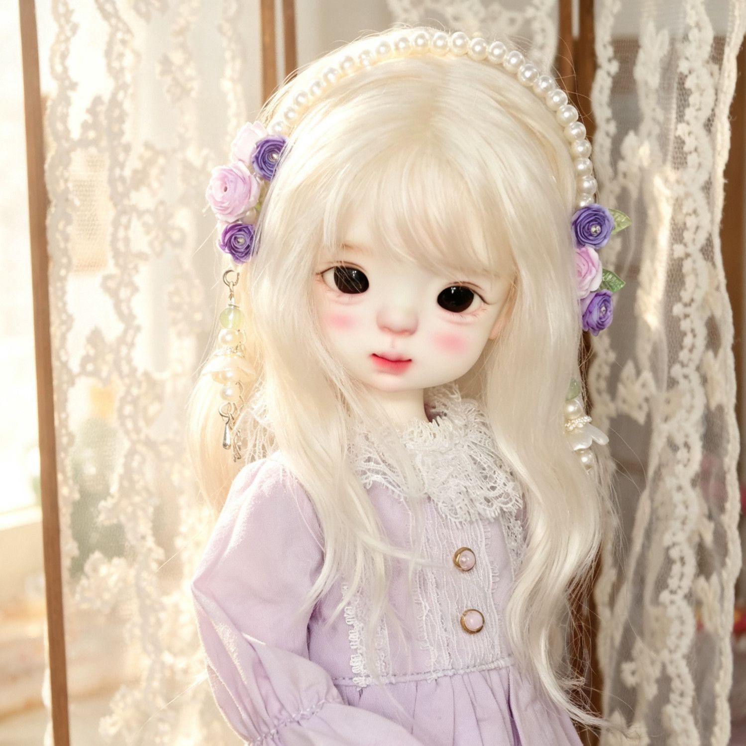 Hand Made Pearl Flower Doll He - Vintage Collectible And Vintage Dolls recension och pris