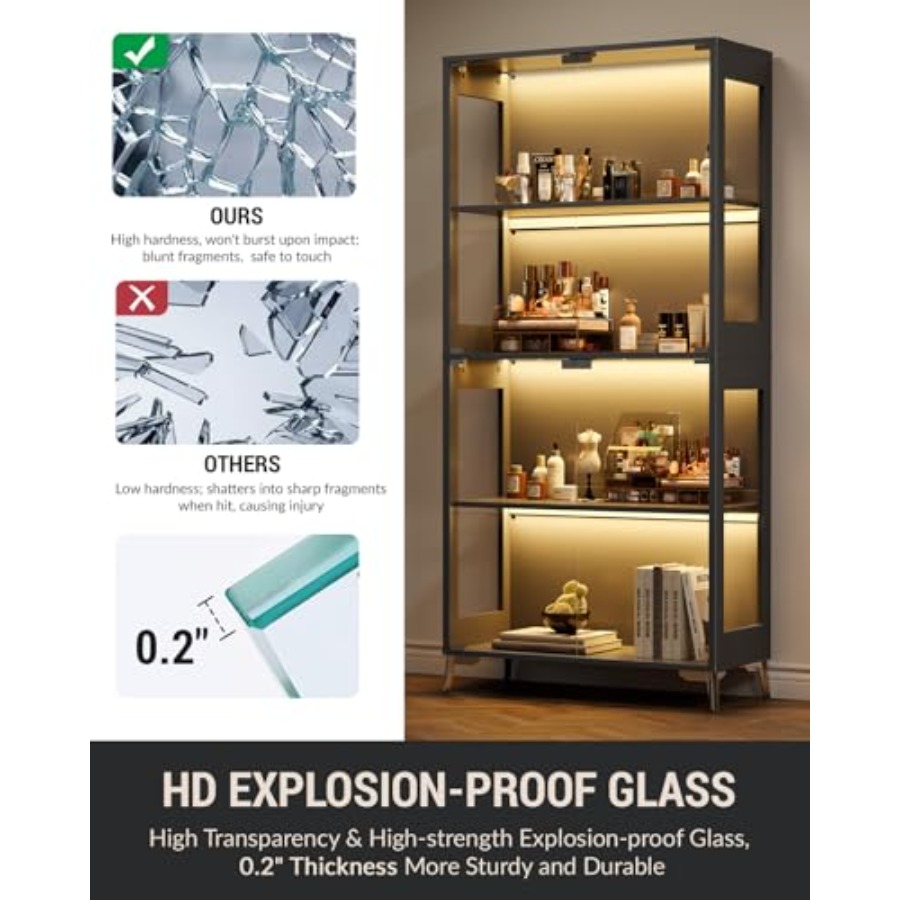 Glass display cabinet with doo - Collectible & Vintage Dolls For Wedding recension och pris