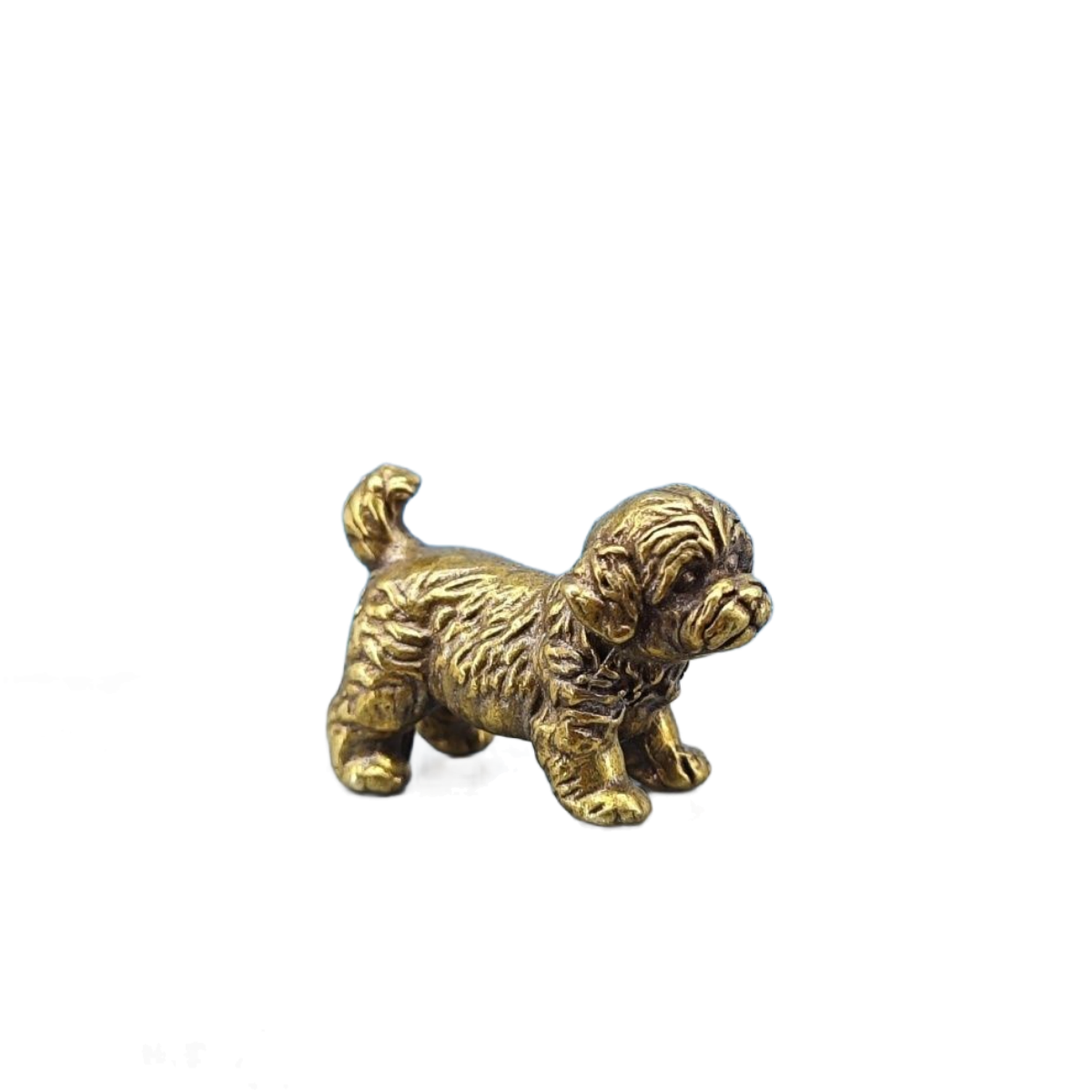 Mini Brass Dog Statue French B - Vintage Collectible Teddy Bears recension och pris