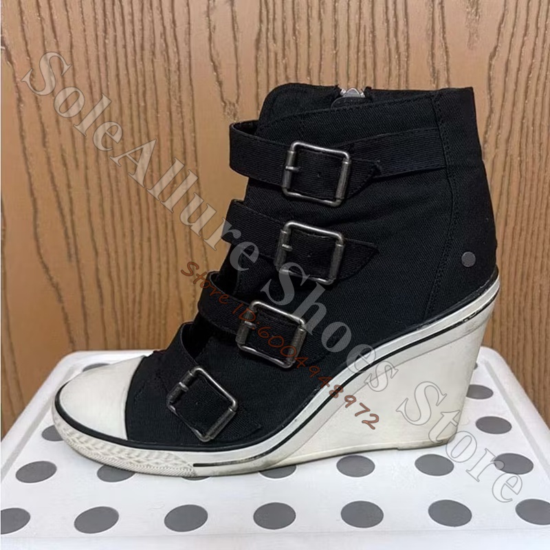 Grey Multi Buckle High Top Wed - Vintage Zipper recension och pris